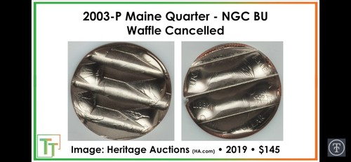 Certified Brilliant Uncirculated Mint Cancelled 2003 State of Maine 25C in Case - Picture 15 of 17