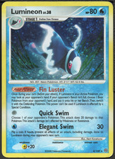 Lumineon LV.38 4/100 Holo Rare Large Swirl Pokemon Stormfront HP