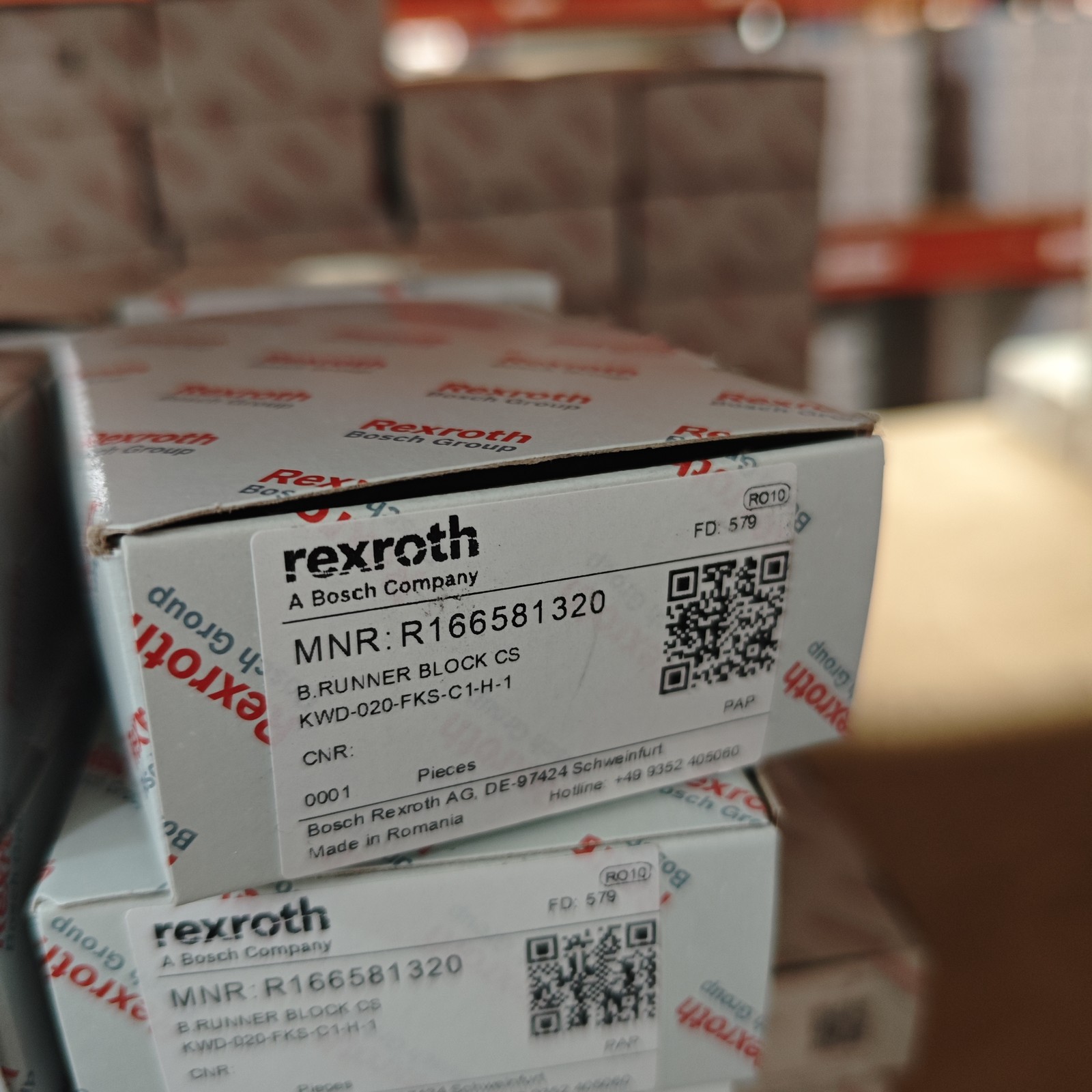 Bosch Rexroth R166581320 BSHP FKS Size 20 Ball Runner Block Linear Guide Block