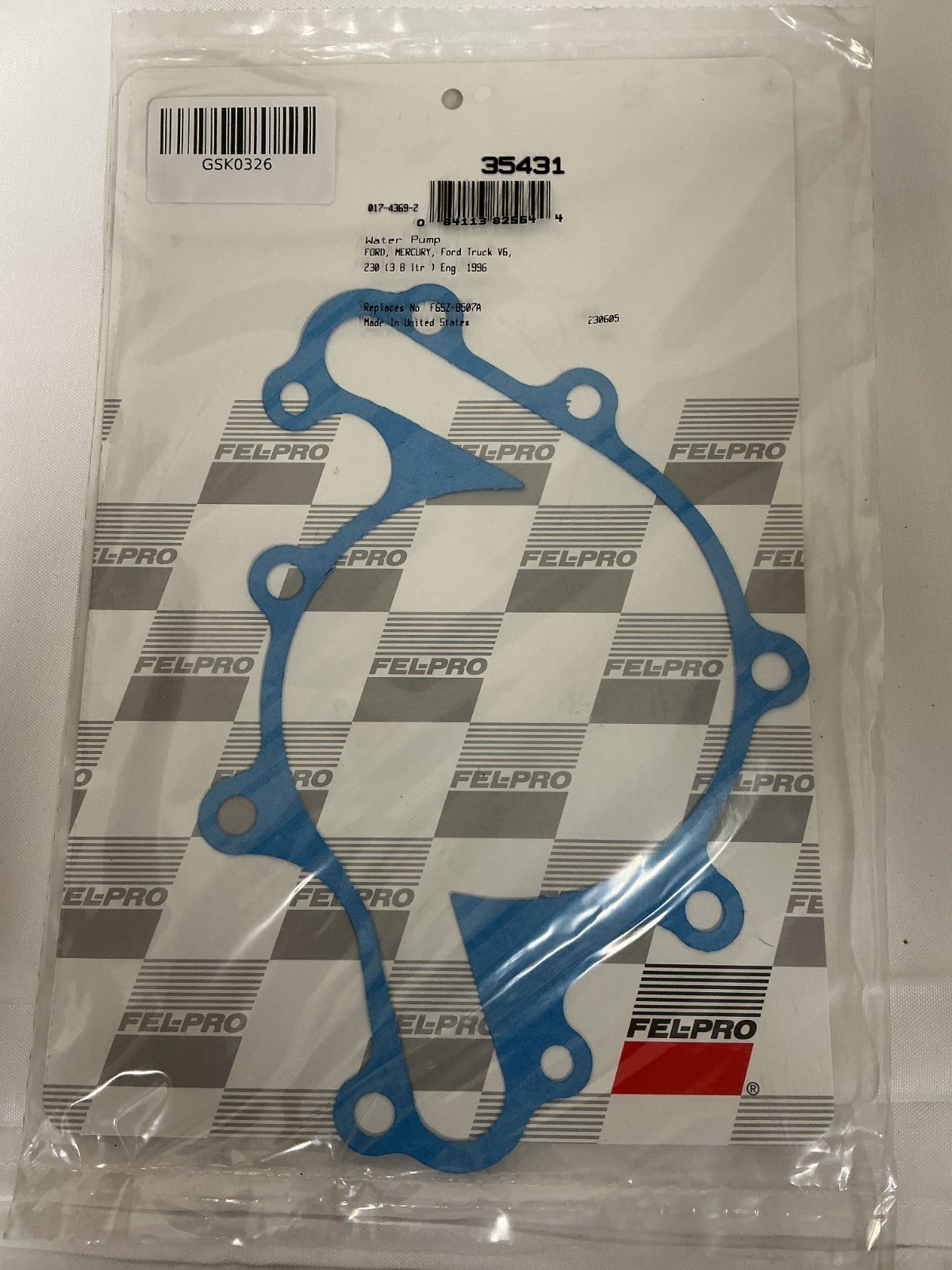Fel-Pro 35431 Premium Paper Engine Water Pump Gasket Ford 3.8L 3.9L 4.2L V6