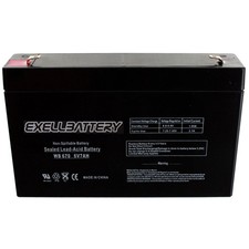Exell Battery 6V 7AH Battery Compatible With Ride On Kids Ride On Power Wheels