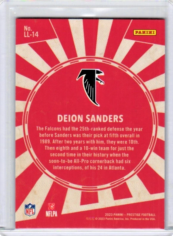 2023 Panini Prestige - Living Legends #LL-14 Deion Sanders - Image 2 of 2