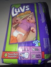2009 Y2K Luvs Blue  s Clues Ultra Absorb Sz N Newborn 4-10lb 38 Diapers Collector