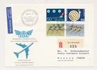 D339019 Switzerland Special Flight Cover FISA Registered Domat/Ems Moscow