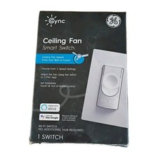 GE Cync Smart Ceiling Fan Switch Wi-Fi White 4-Speed Control CSWFSBLBWF1/ST-1P
