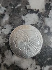 (1). 1/4 Troy Oz. .999 Fine Silver Indian Head Round. By Golden State Mint