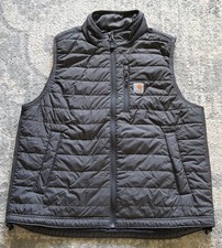 Carhartt Mens Gilliam Vest Shadow Grey Rain Defender Quilted Relaxed Fit OV2286