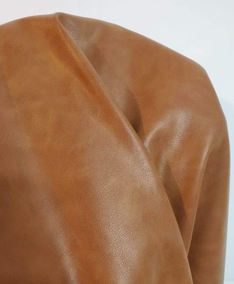 NAT Leathers Tan Cognac Soft Faux Vegan Leather Peta Approved Vegan 1 Yard 36...