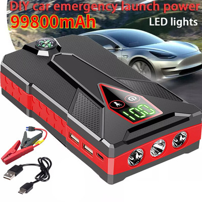 Auto KFZ Starthilfe 5000A Car Jump Starter Ladegerät Booster Powerbank PKW 12V