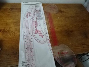 Lot 3 Vtg 70s B-Oleyar Rulers-Designer Curve, Crotch & Inseam-in plastic storage