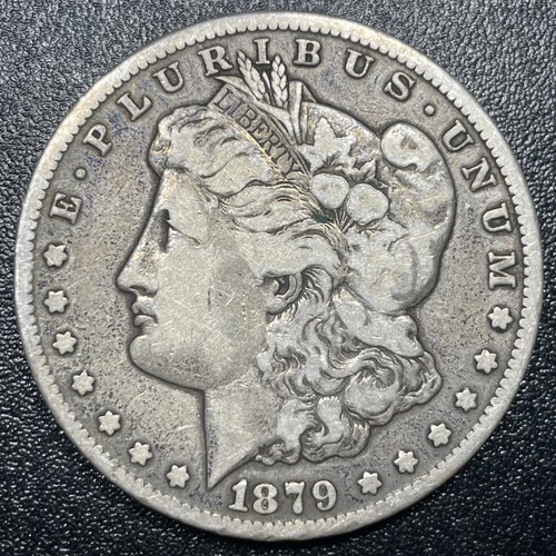 1879-CC Morgan Silver Dollar $1 VF Very Fine Nice Rare Key Date Coin