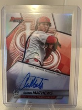 2025 Topps Bowman's Best Best of 2025 Refractor Autographs Quinn Mathews B25-QM