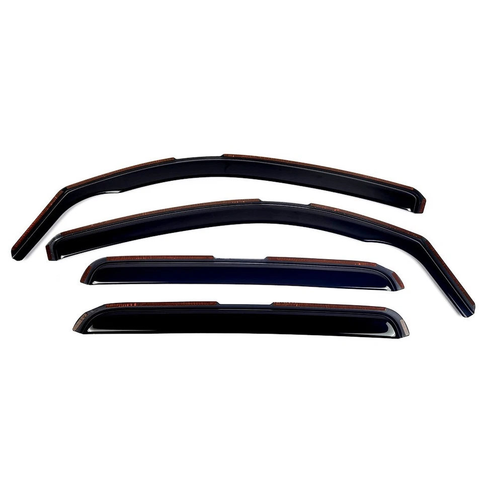 Para Toyota Tacoma 2005-2015 doble cabina ventana visera deflector de viento en canal Foto 3 de 4