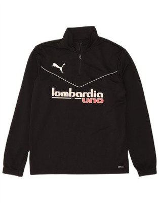 Puma Jungen Graphic Zip Neck Pullover Trainingsanzug Oberteil 13-14 Jahre schwarz CR11