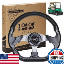 10L0L Golf Cart Steering Wheel, Universal Design Fit for Yamaha, EZGO RXV  TXT,