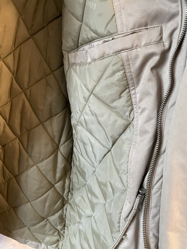 London Fog Men’s Medium Zipper Snap Front Coat Jacket Beige Hooded Casual - Picture 9 of 10