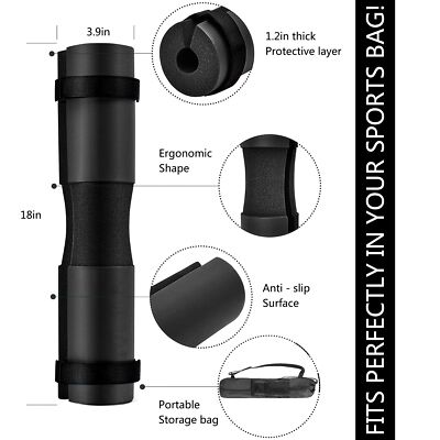 Barbell Squat Pad Squat Bar Pads Protections pour Barre Musculation Avec Poids la Nuque et Les épaules