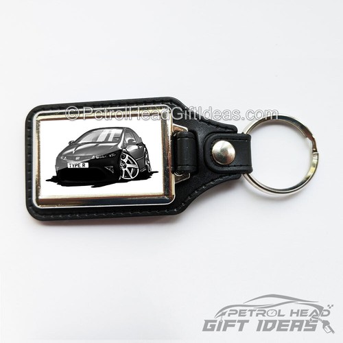 Llavero de cuero sintético con cabeza de gasolina regalo idea de dibujos animados para coche cívico tipo R FN2 - Imagen 5 de 6