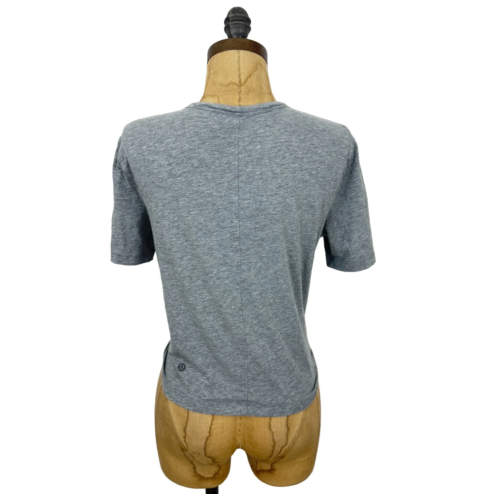 lululemon crescent heathered crop twist front shirt