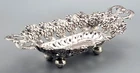 Biedermeier Confectionery Bowl Silver Openwork Master Mark Roses Decor (ABP)