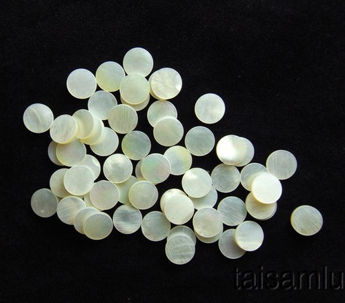 Quality White Abalone Inlay Material 100 pieces Dots 4mm VW04 - Picture 1 of 2