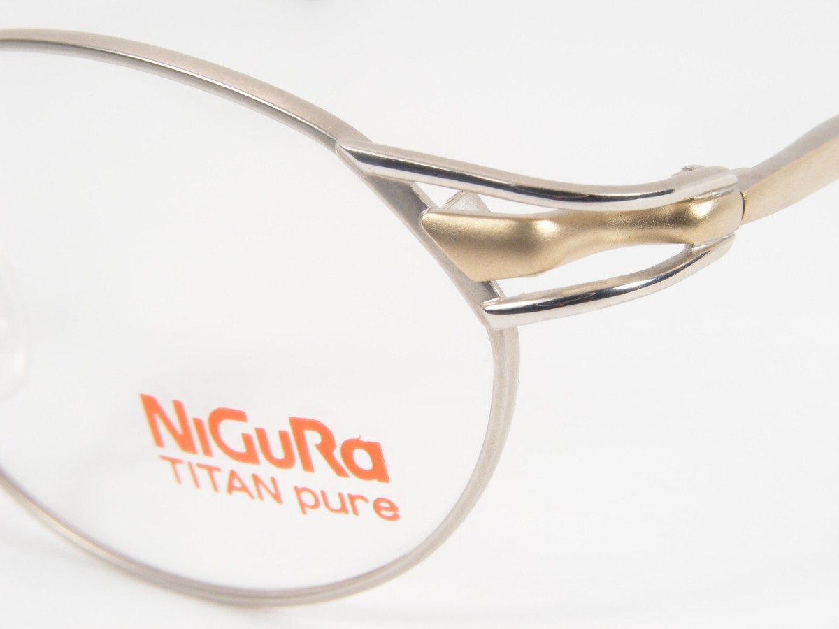 Vintage NiGuRa N 1007 A SILVER /GOLD UNIQUE RARE EYEGLASSES
