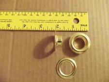 Plain Rim Grommets  Washers Solid Brass Size 5  Bulk Pack / 36 Sets 