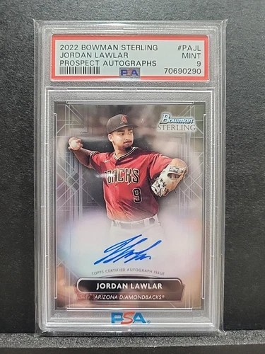 2022 Bowman Sterling Jordan Lawlar Prospect Autograph Auto #PA-JL PSA 9 MINT