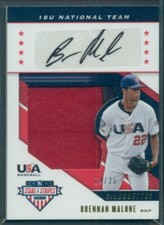 2019 PANINI USA STARS & STRIPES SILHOUETTES AUTO JERSEY BRENNAN MALONE 14/25