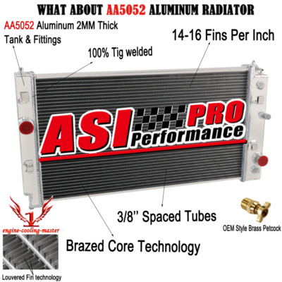 3 ROW Aluminium Radiator For 97-05 04 Chevy Malibu/Pontiac Grand Am 3.1L/3.4L V6