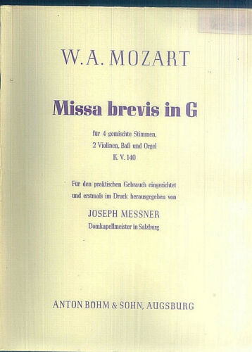 Mozart ~ MISSA BREVIS IN G , K.V. 140 - Orgel Partitur  - Picture 1 of 1