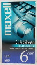 Maxell GX-Silver High Quality T-120 6 Hr. EP Mode VHS Tape