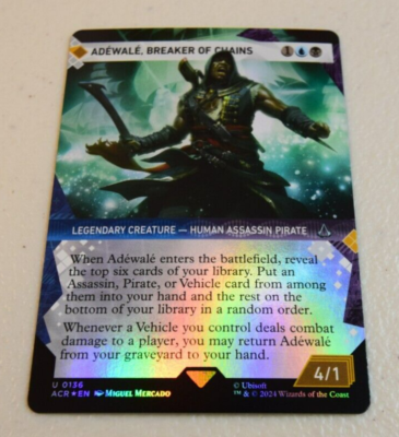 Adewale Breaker of Chains Showcase Foil Assassins Creed MTG