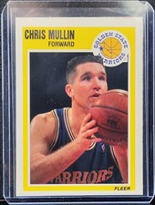1989-90 Fleer Chris Mullin #55 Golden State Warriors HOFer