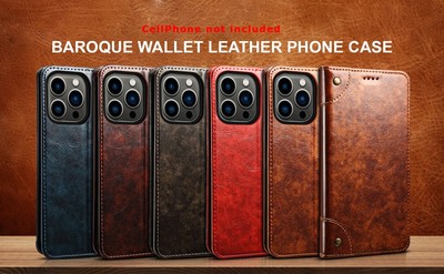 Slim PU Magnetic Shockproof Case Compatible with Samsung & iPhone 13 Pro Max