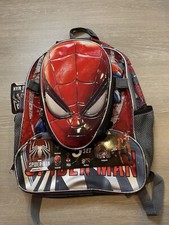 Spider-Man Backpack Kids 16" 5 PC Water Bottle Cinch Sack Lunch Box Set Marvel