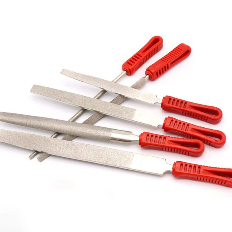 Diamond Needle File Half Round Taper & Flat for Stone Glass Metal 6/8/10/12 inch - Image 3 of 4