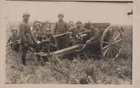 FRANCE SOLDIERS FLOWERS CANNON GUN SOLDIERS WW1 MILITARY POSTCARD (c. 1917)