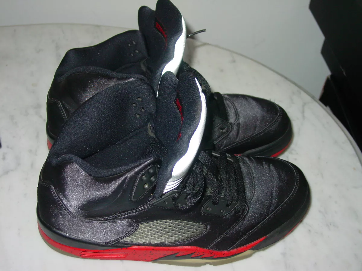 Jordan retro 5 black and best sale red