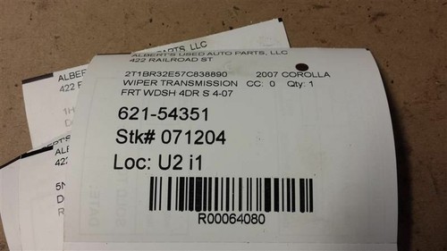 Windshield Wiper Linkage for 03-08 Toyota Corolla 4 Door - Picture 5 of 10