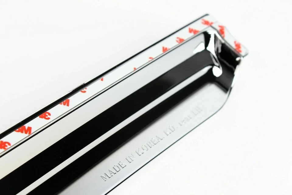 Viseras de ventana lateral cromadas protectores de lluvia deflectores para Tesla Model 3 2017-2021 Foto 4 de 4