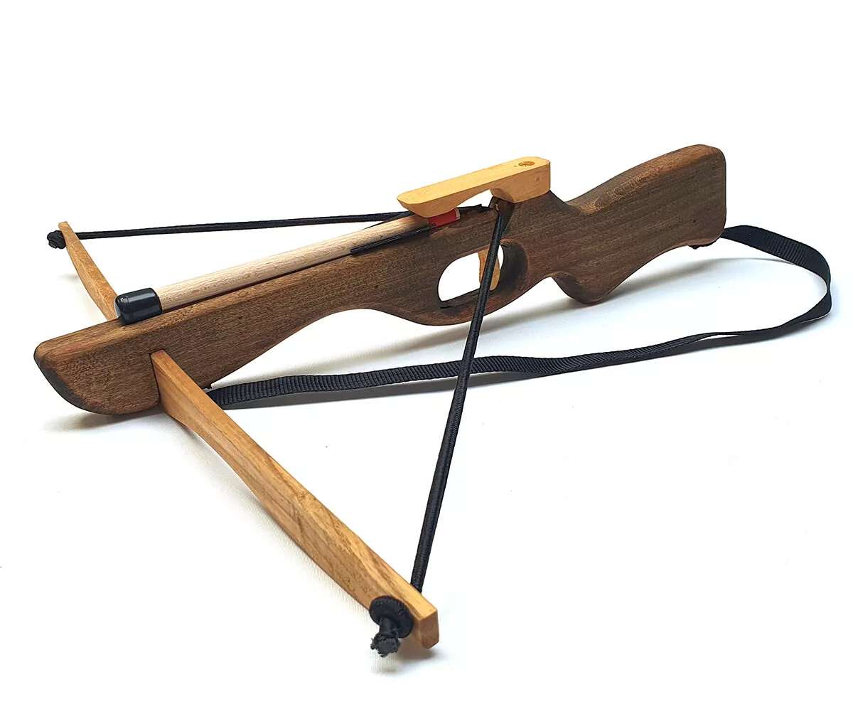 40cm Wooden Children Toy Crossbow with Arrow Target Practice Gun