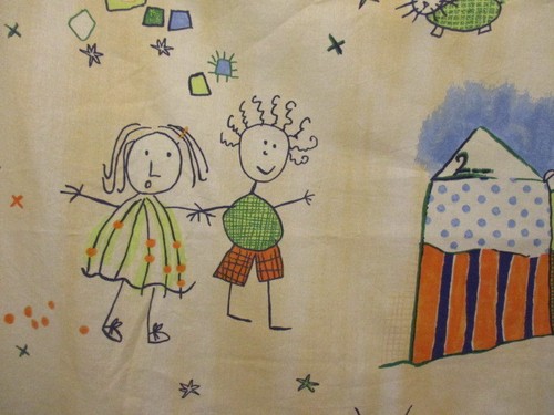 Vintage French Nursery Fabric. Projects, Curtains, Designer. 108” x 57” - Picture 7 of 12