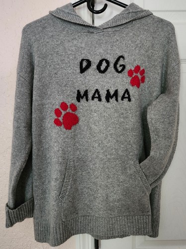 *Dog Mama* Soft Pullover Sweater Hoodie in Gray - perfect for dog lovers! - Picture 6 of 8