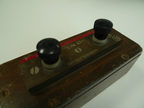 Capacitor WG Pye Cambridge Vintage Brass Science Lab Apparatus Physics .25 MFD - Picture 11 of 12