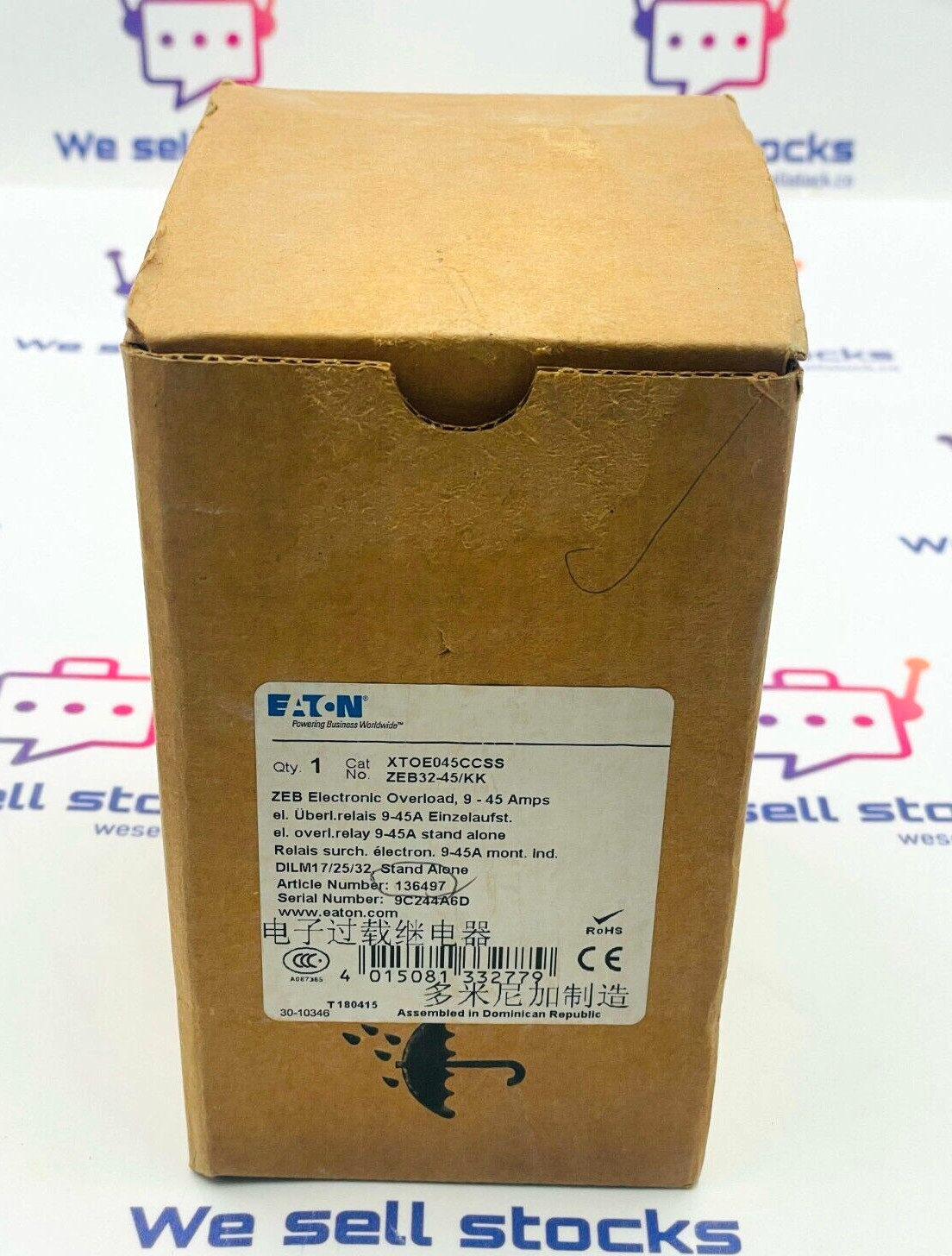 EATON ZEB32-45/KK Overload Relay XTOE045CCSS 136497