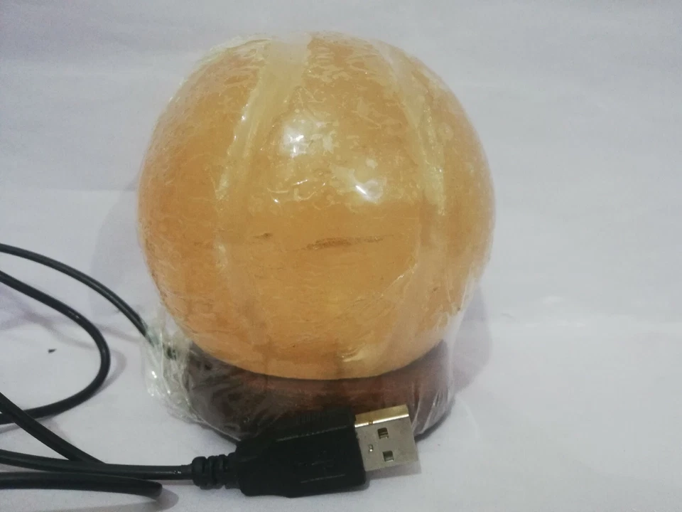 Nueva lámpara de sal artesanal que cambia de color para portátil funciona con cargador de móvil, también Foto 4 de 4