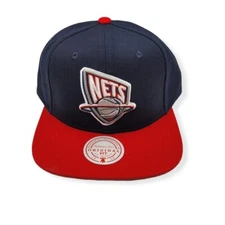 Mitchell & Ness Brooklyn Nets Team 2 Tone 2.0 Navy/Red Adjustable Snapback Hat