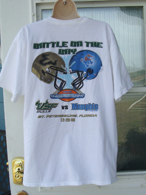 Vtg Gildan white cotton Large t-shirt Proud Alumni USF St. Petersburg Bowl 2008