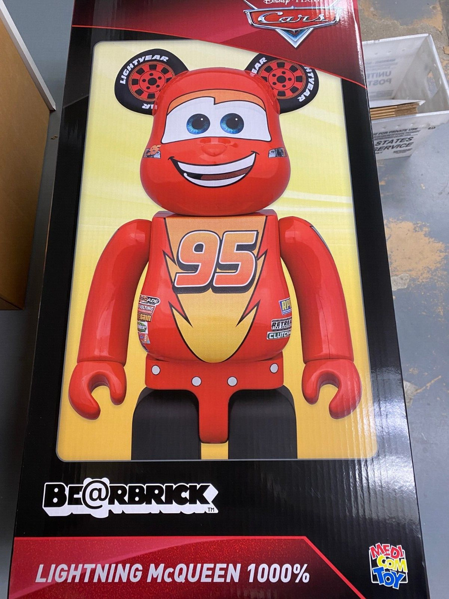 Medicomtoys BE@RBRICK CARS LIGHTNING MCQUEEN 1000 Bearbrick BRAND NEW #sjun23-10